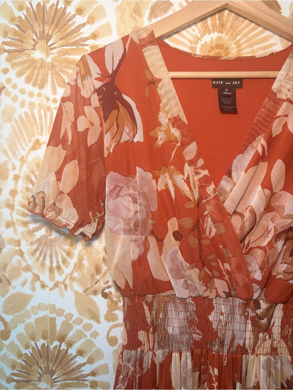 Kate & Lily Fall Floral Dress 8 Romantic Boho Cottagecore Botanical Fall Wedding - Picture 6 of 11